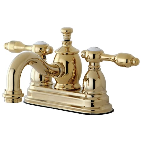 KS7102TAL 4 Centerset Bathroom Faucet, Polished Brass